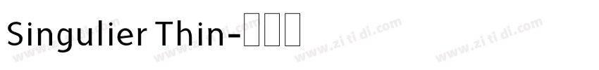 Singulier Thin字体转换